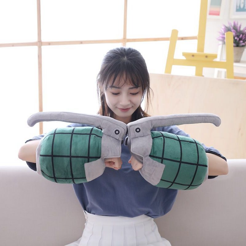 My Hero Academia Bakugo Katsuki Plush Toy Cosplay Gloves Cuff Arm Wrist Band Power Bracer Grenades Stuffed Toy For Kids