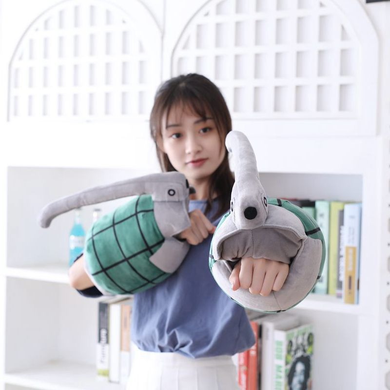 My Hero Academia Bakugo Katsuki Plush Toy Cosplay Gloves Cuff Arm Wrist Band Power Bracer Grenades Stuffed Toy For Kids
