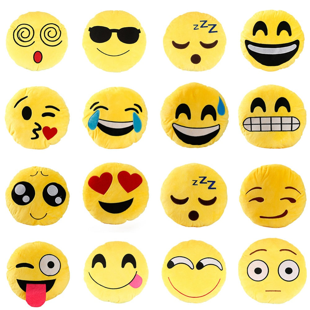 30cm Face Emoji Pillow Round Cushion For Sofa Car Seat Home Decorative Cushions