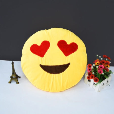 30cm Face Emoji Pillow Round Cushion For Sofa Car Seat Home Decorative Cushions