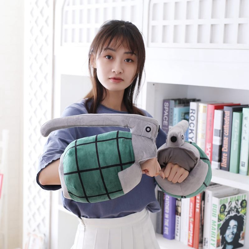 My Hero Academia Bakugo Katsuki Plush Toy Cosplay Gloves Cuff Arm Wrist Band Power Bracer Grenades Stuffed Toy For Kids