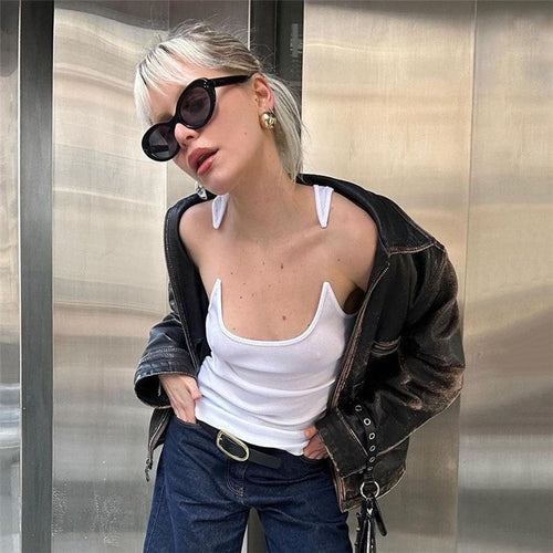 Y2K Invisible Camisole Vest Ins Fashion Slim U-neck Top Summer Women's